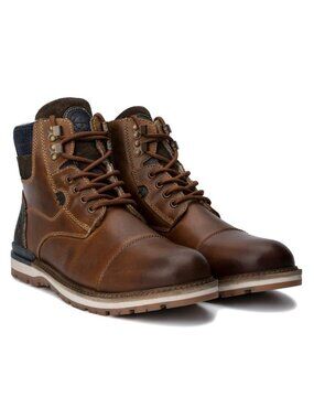 Reserved Footwear Mens Leather Casual Round toe Jabari Boots Tan Size 8M NWB